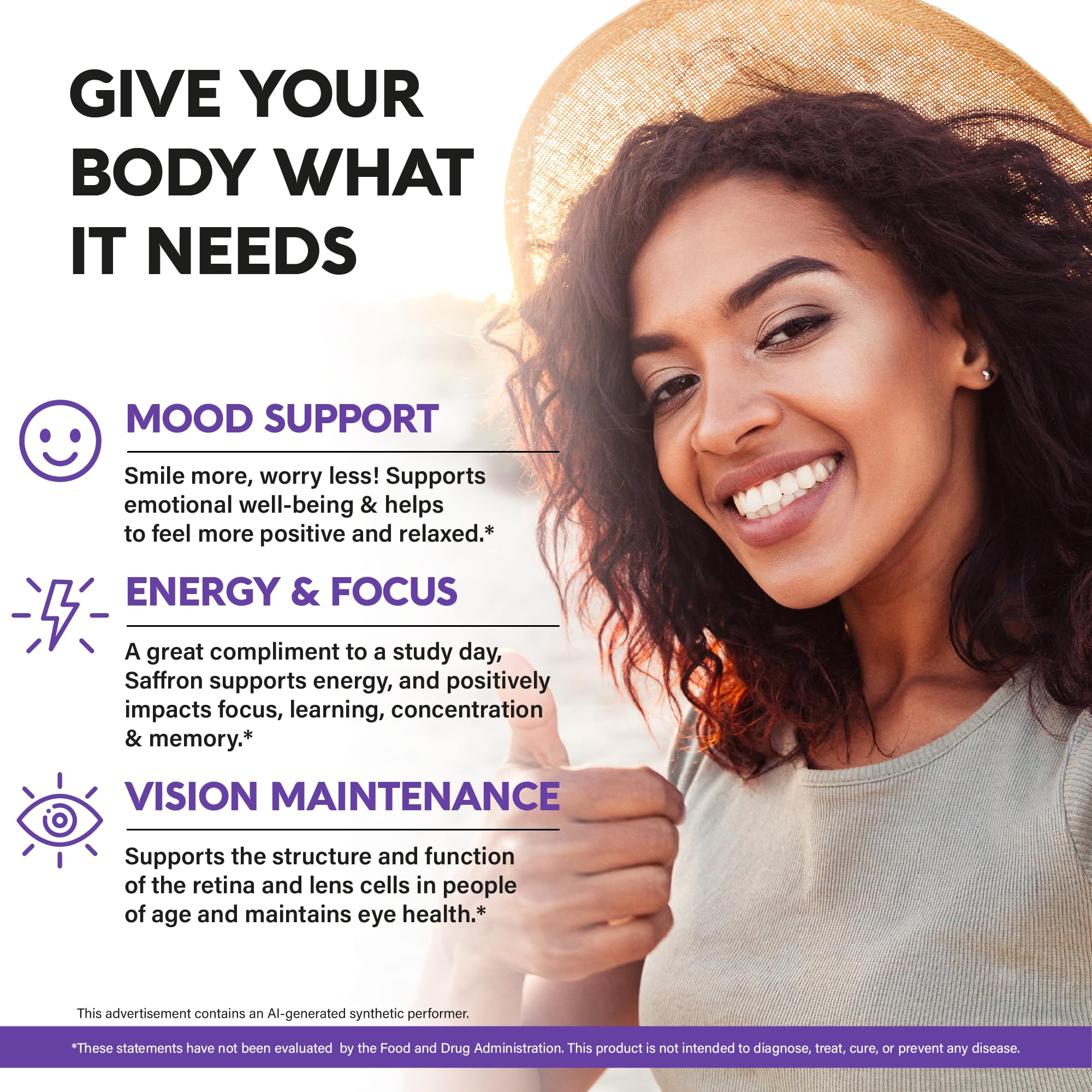 Saffron Supplements - Saffron Extract 88.5mg - Mood & Vision - 180 Capsules — Amazon image 3