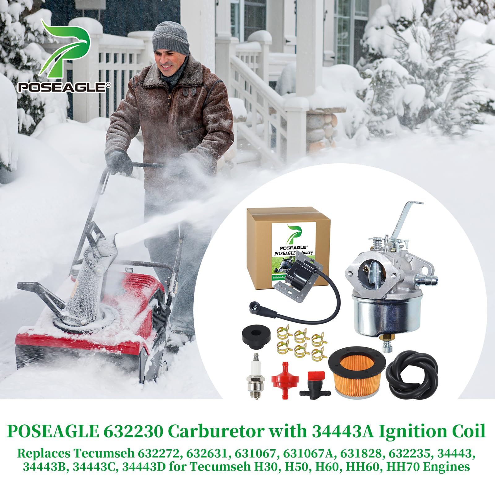 The Mower Shop Power Clear 721/821 Paddles 99-9313, Scraper 133-5585 and Belt 138-8723 RePower Kit Models 38752,38753,38754,38755,38756,38757