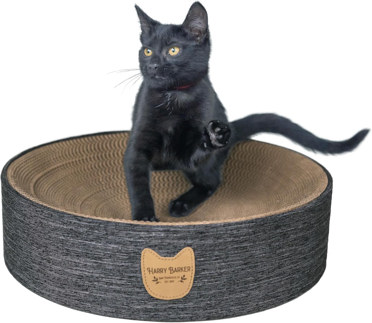 Eco-Friendly Sisal Cat Scratcher Bowl with Canvas Cover