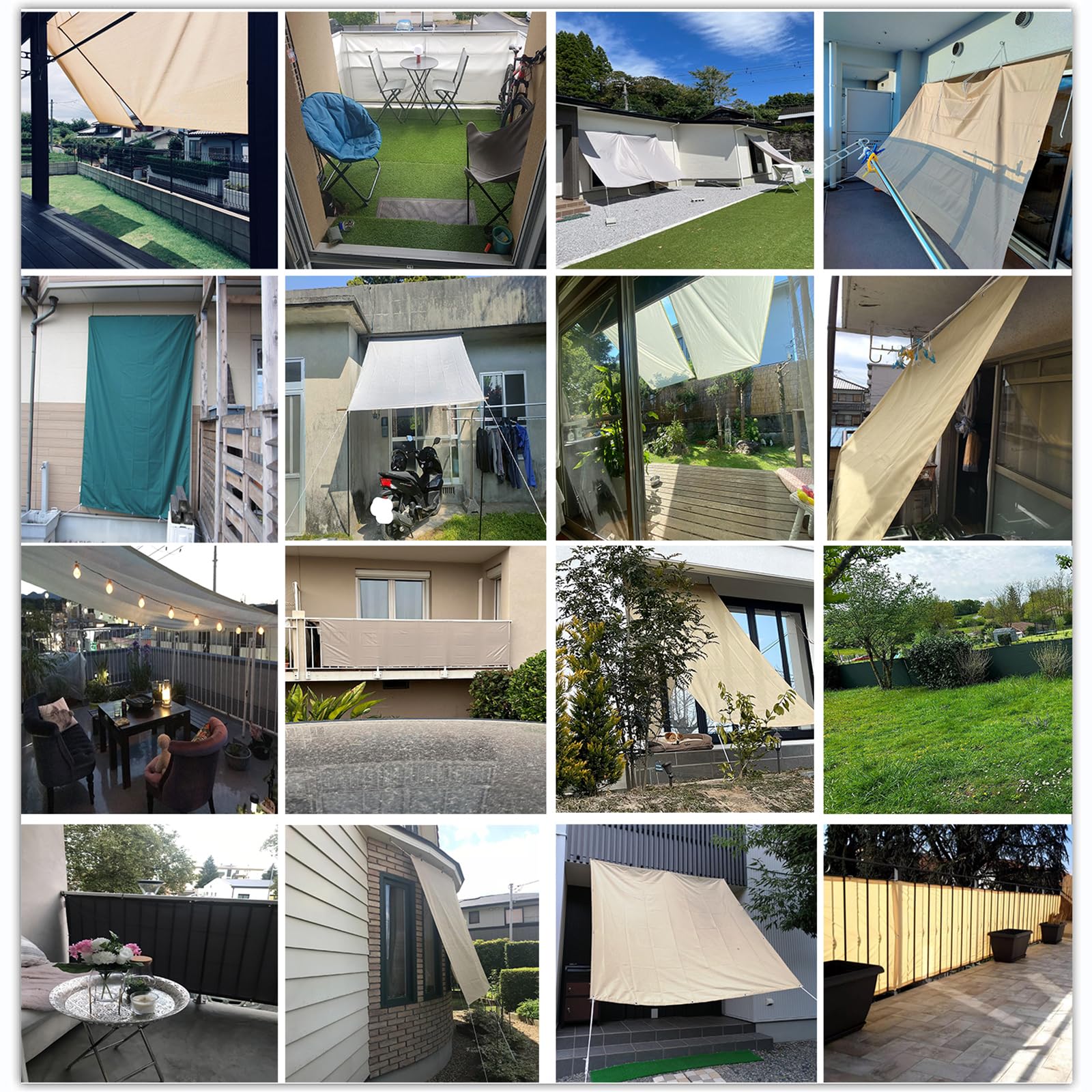 Osłona prywatności na balkon i do ogrodu, odporna na warunki atmosferyczne, ogrodzenie przeciwwiatrowe na patio, podwórko, werandę, ciemnoszara