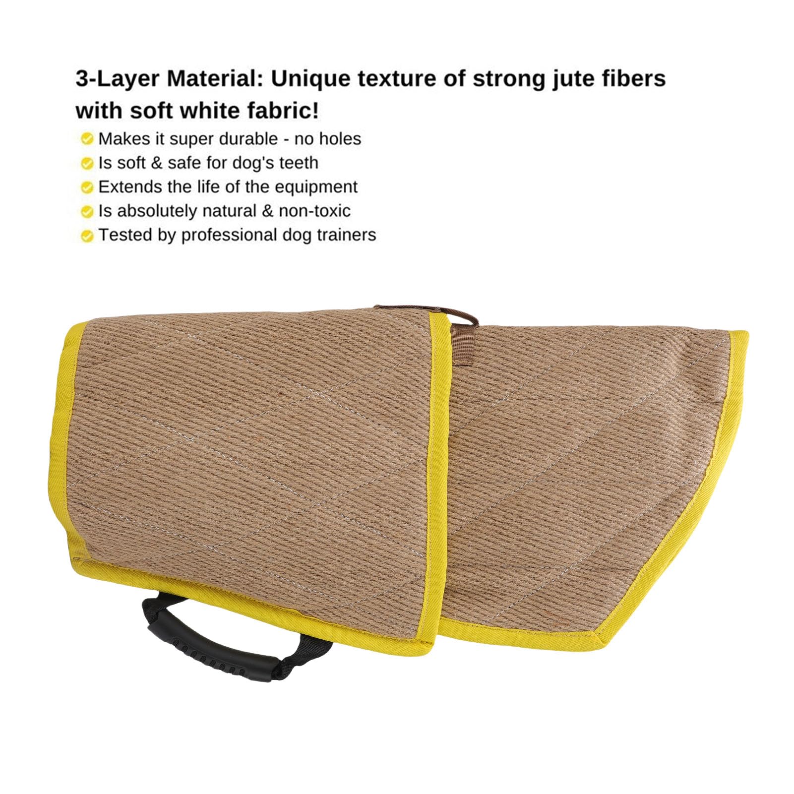 Generic Jutowy Rękaw Ochronny na ramię Sprzęt Treningowy dla Owczarka Niemieckiego Malinois Psa Dużej Rasy Yellow Edge