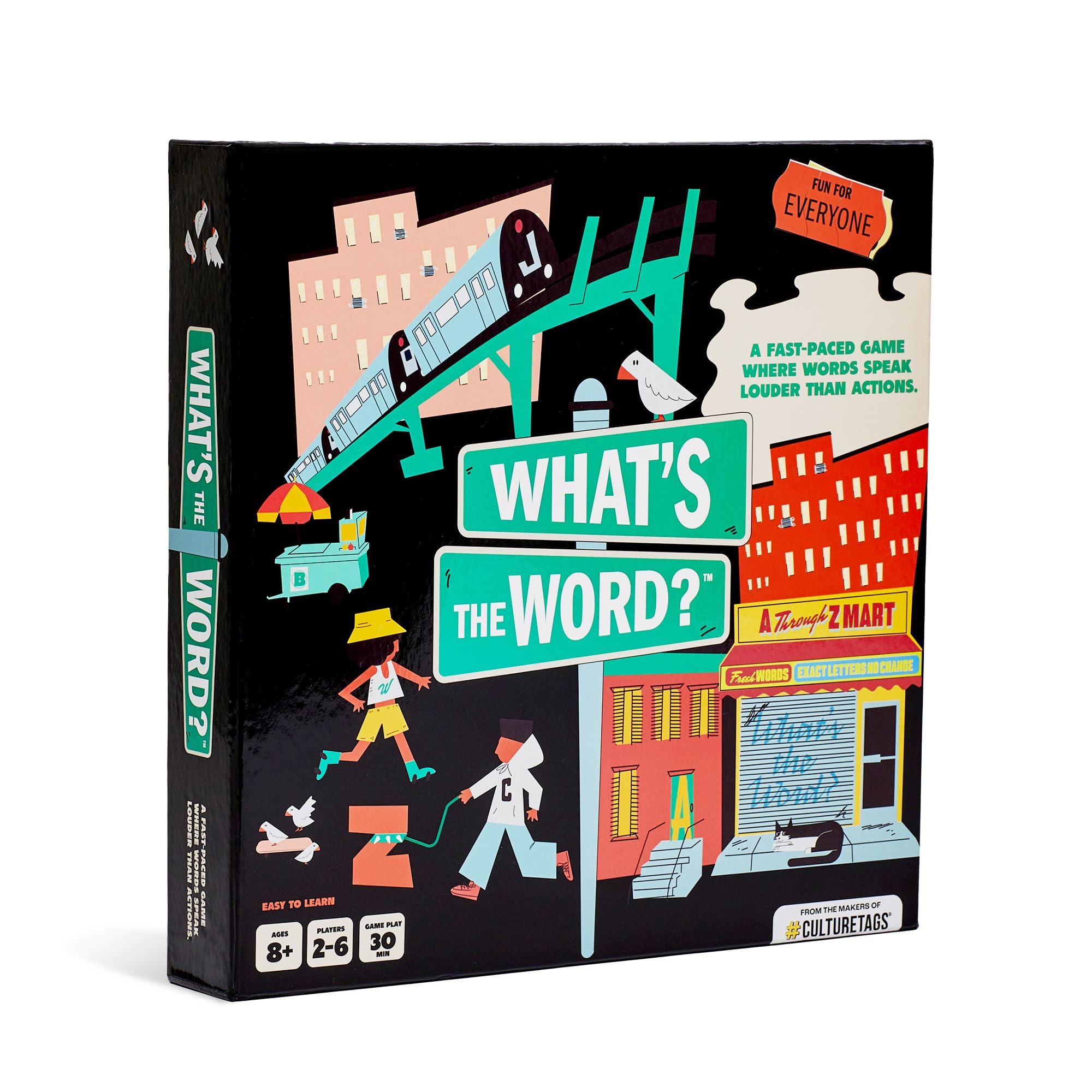#CultureTags What's The Word, Party Board Game for Anyone Who Loves a Good Brain Teaser, 2-6 Players, Ages 8+ Years, 30-Minute Game Play, CB Games