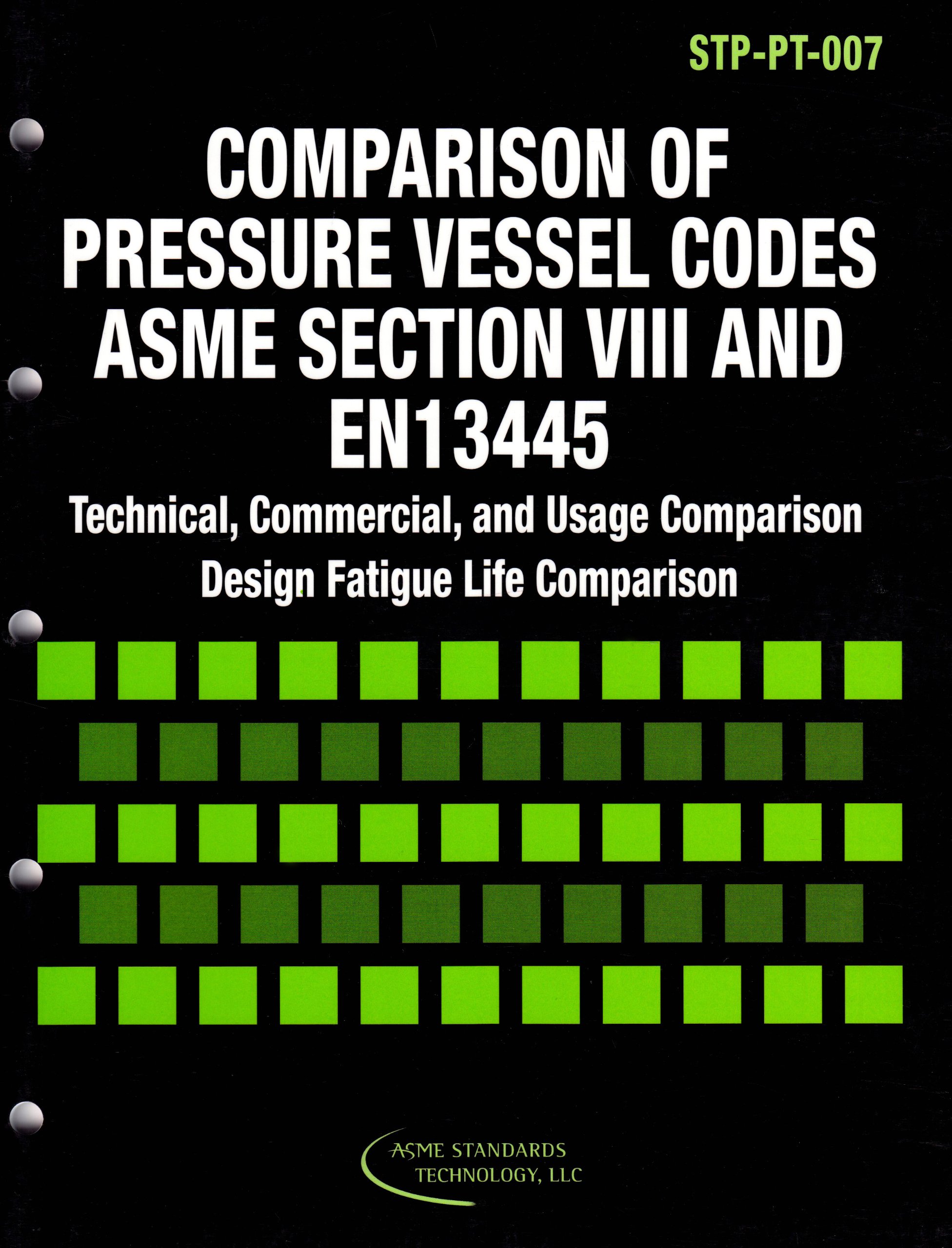Buy Comparison of Pressure Vessel Codes ASME Section VIII and EN13445