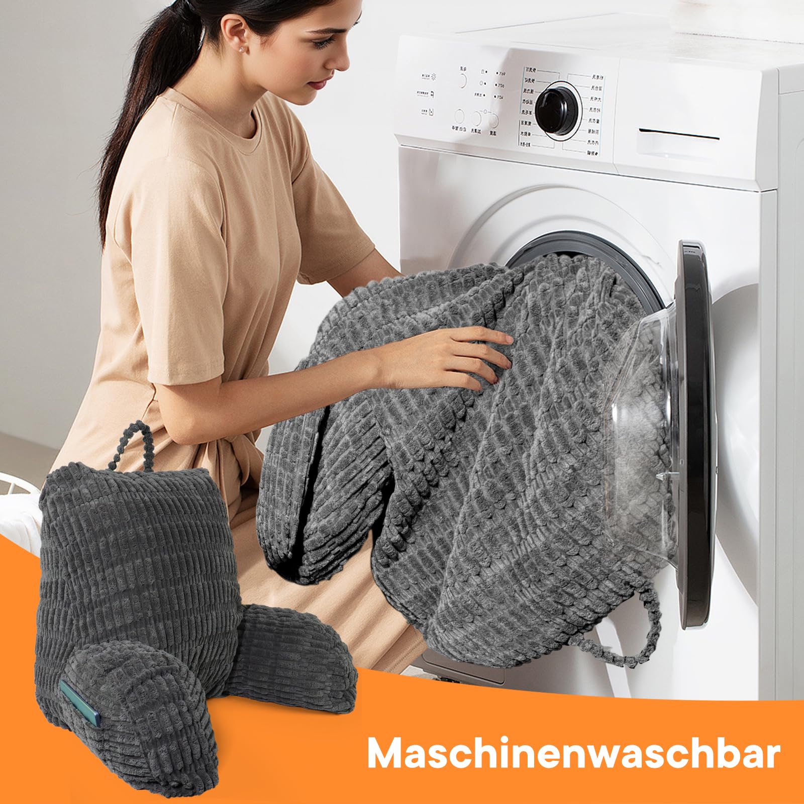 Lesekissen für Bett Und Sofa, Lesekissen mit RüCkenlehne für Erwachsene, Sitzkissen mit RüCkenlehne, RüCkenstüTze Geeignet zum Fernsehen, Lesen und Spielen mit Mobiltelefonen im Bett