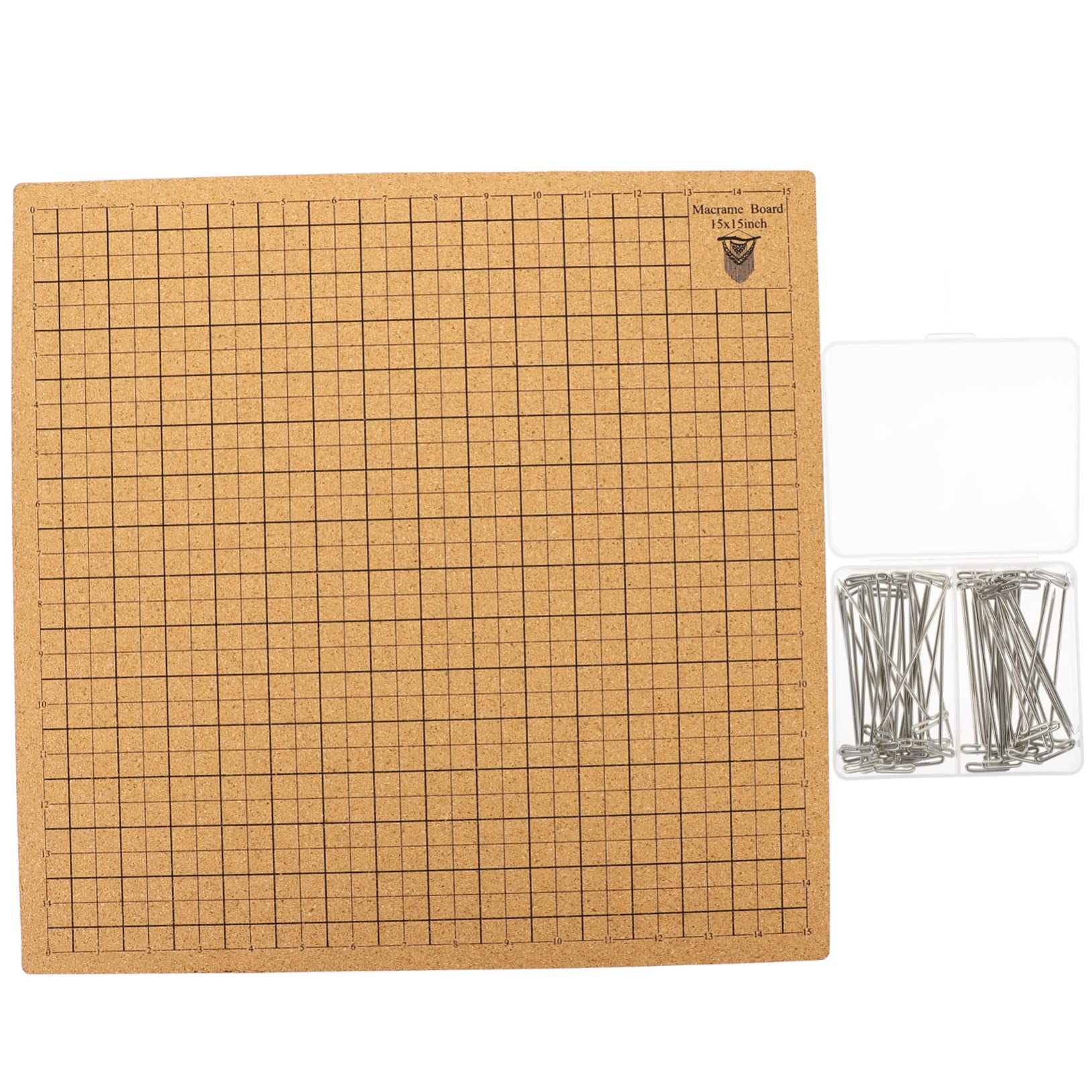 Tabla Macramé Pulseras y Collares con Tablero Corcho Rejilla Métrica con Alfileres t para Proyectos De Anudado Cuerda DIY