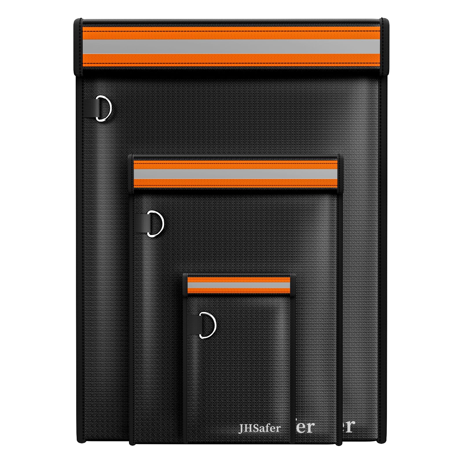 3 Pack Faraday Bags for Phones, Car Keys, Laptops, Tablets, Fireproof & Waterproof Faraday Key Fob Protector with Reflective Strip, Anti-Theft Faraday Cage, RFID Signal Blocking Faraday Pouch