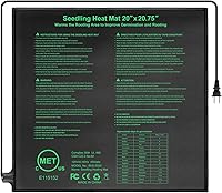 Vista 8 de Paquete de 4 alfombrillas térmicas de plántulas, con certificación MET para plantas de cultivo de semillas, invernadero de inicio de semillas