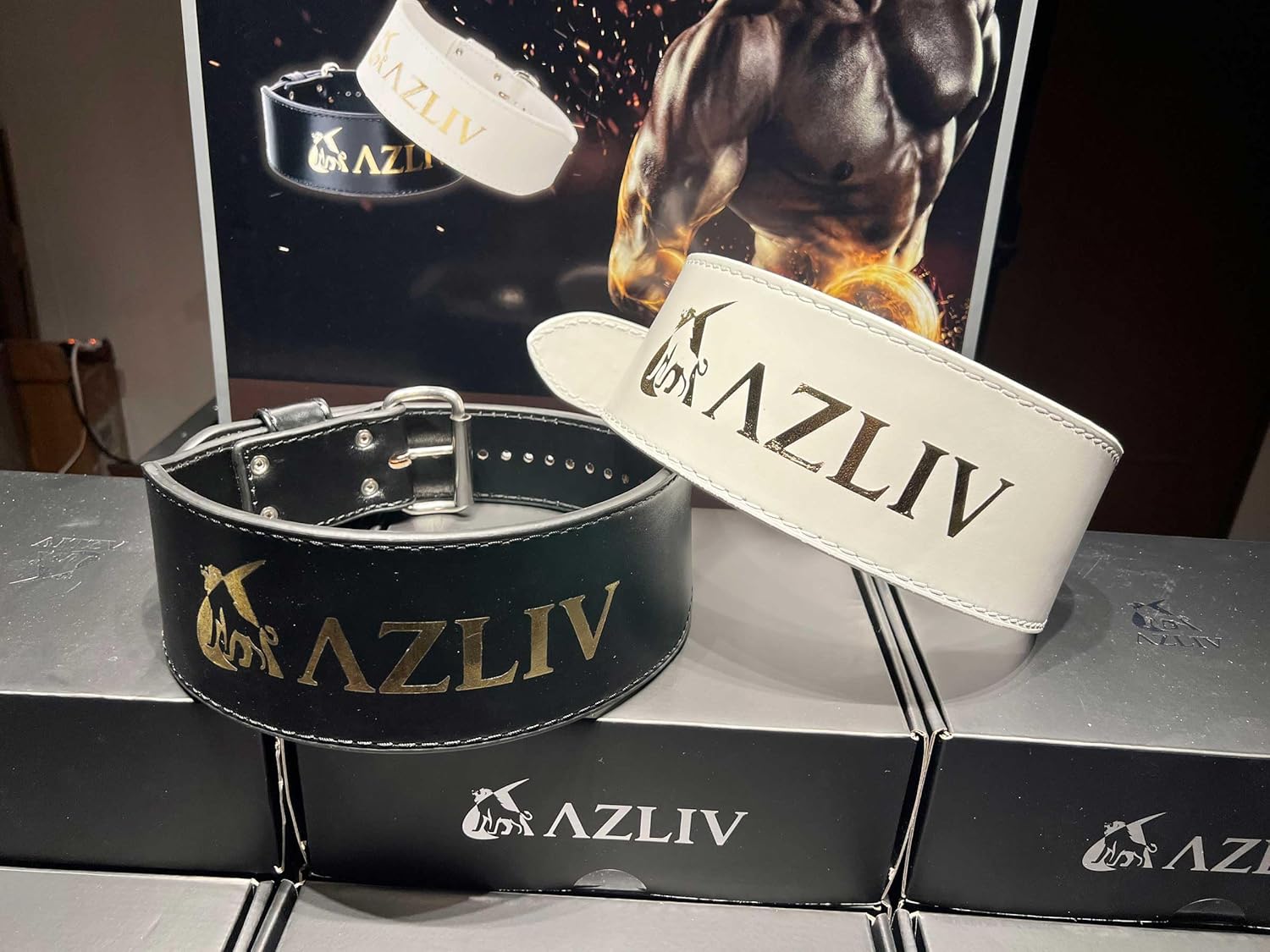 AZLIV トレーニングパワーベルト 8mm本革仕様 最上級モデル AZ9 AZLIV トレーニングベルト AZ9 筋トレベルト パワーベルト アズリブ