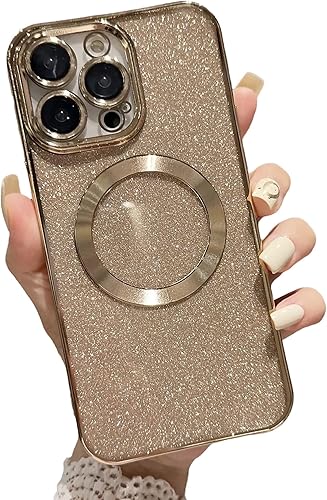 Eiyikof Funda magnética compatible con iPhone 13 Pro Max de 6.7 pulgadas compatible con MagSafe con protector para lente de cámara, chapado de lujo, Eiyikof Funda magnética compatible con iPhone 13 Pro Max de 6.7 pulgadas compatible con MagSafe con protector para lente de cámara, chapado de lujo,