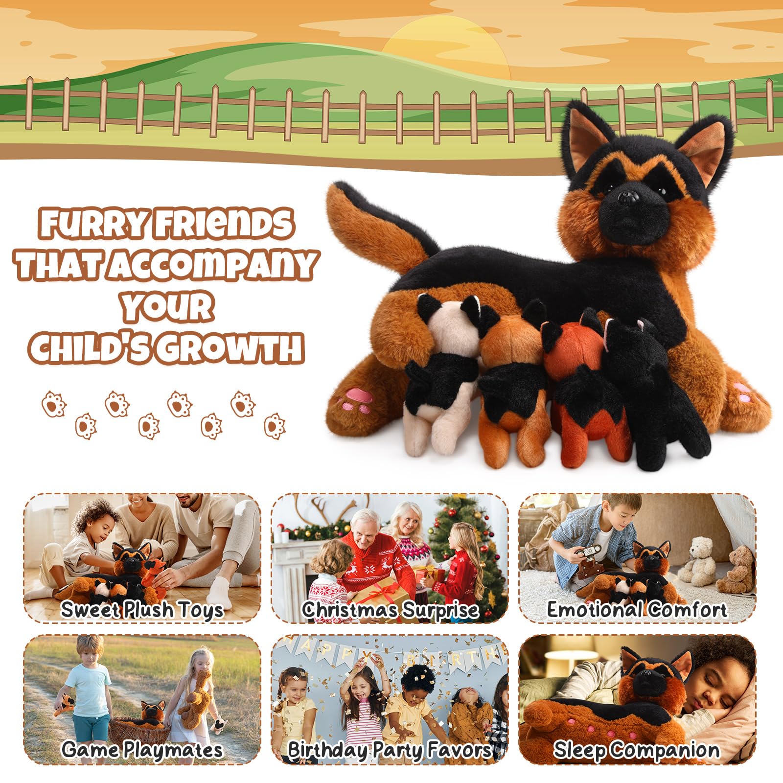 Amazon.co.jp: HyDren 育てる犬のぬいぐるみセット 15インチ ソフト