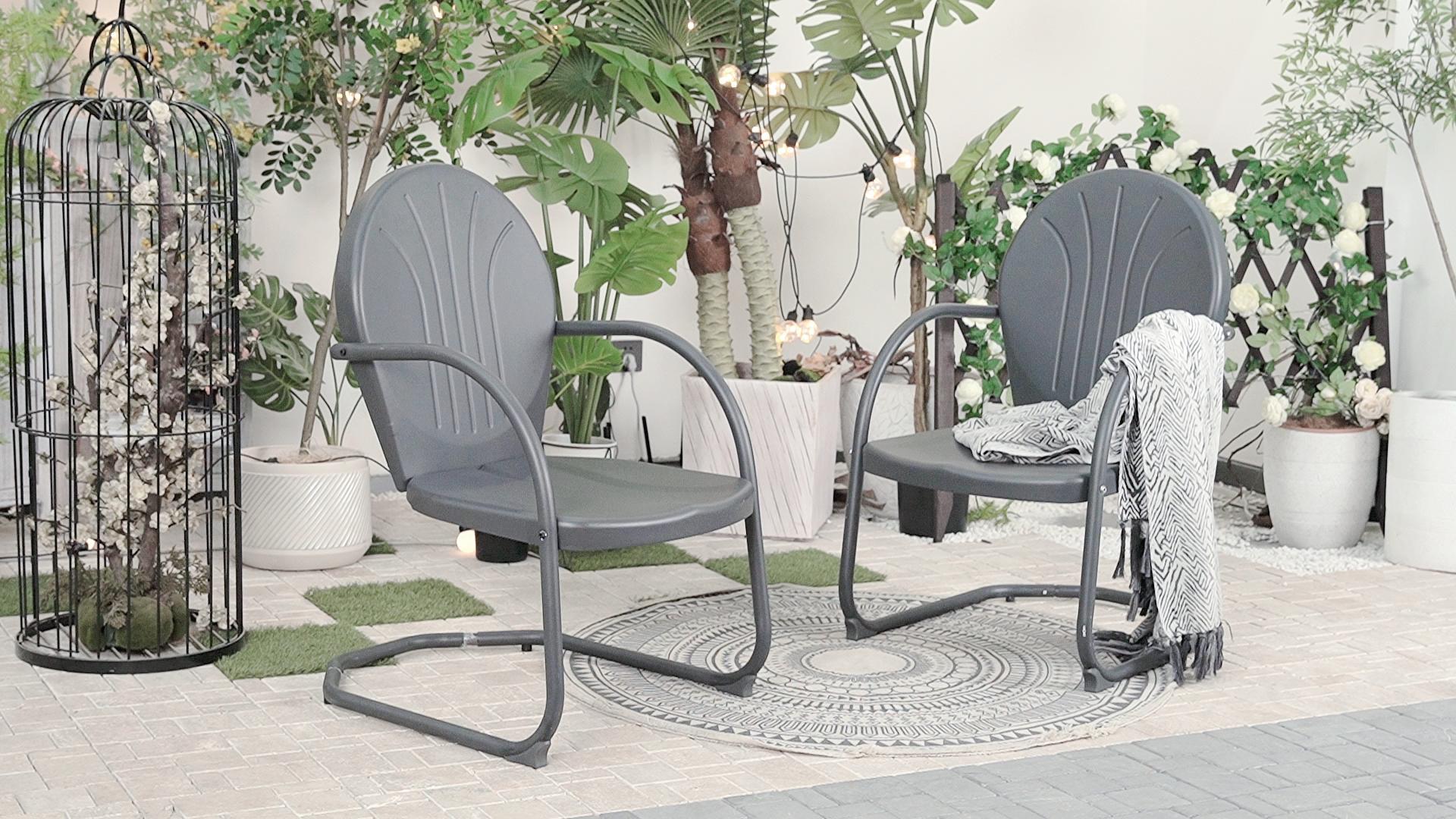 metal spring chair outdoor furniture