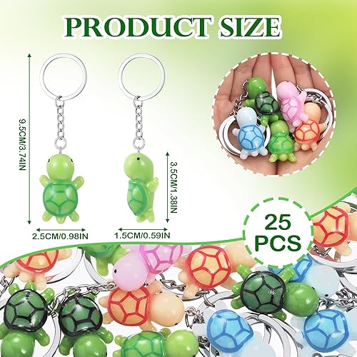 Miniatura 2 de Inbagi 25 piezas de mini llavero a granel regalos de fiesta diminutas figuras de resina colgante multicolor figura de mar dijes para suministros de