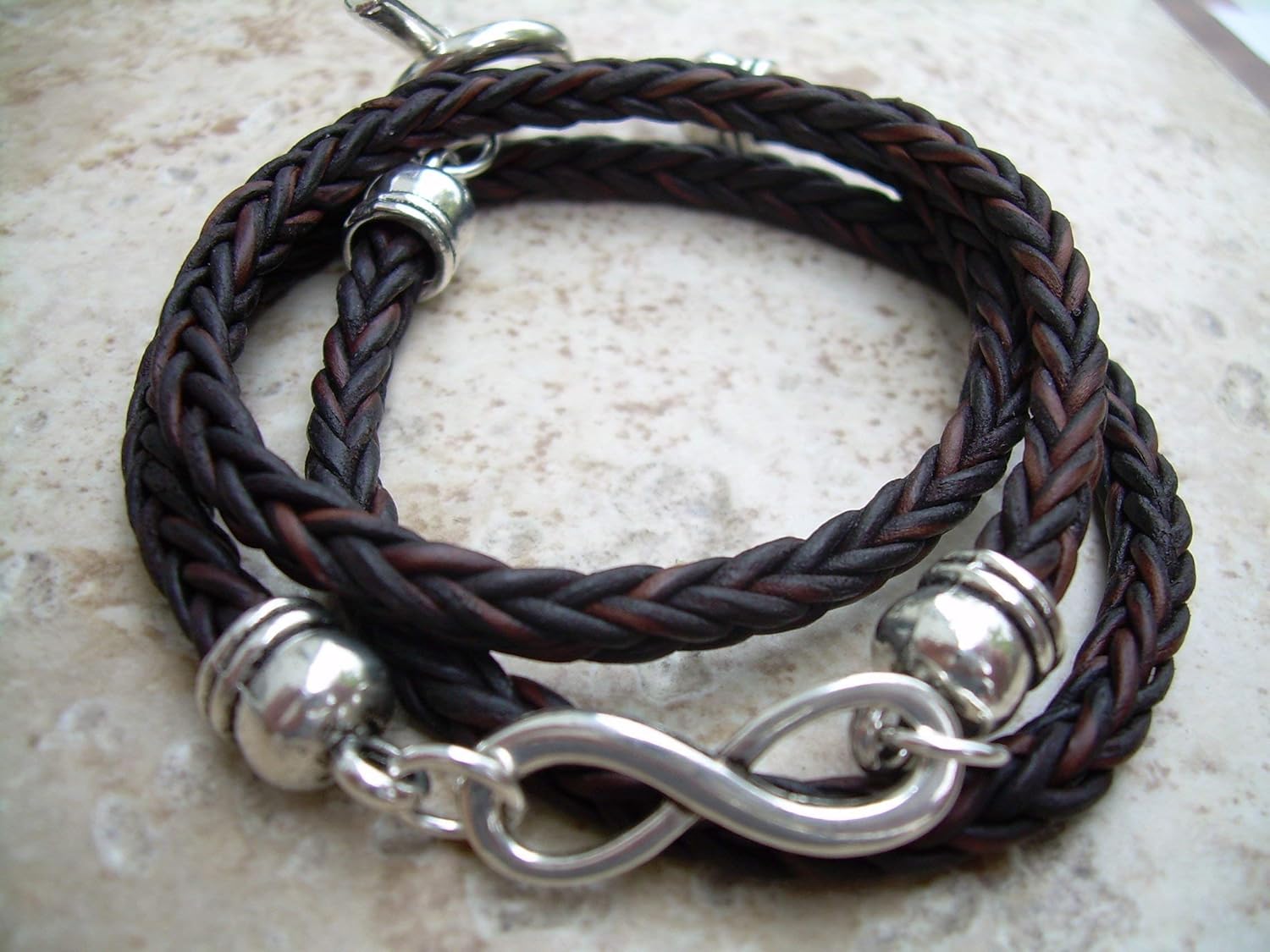 Infinity Bracelet, Leather Bracelet, Valentines Day, Braided Leather Bracelet, Mens Jewelry, Womens Jewelry, Mens Bracelet, Womens Bracelet
