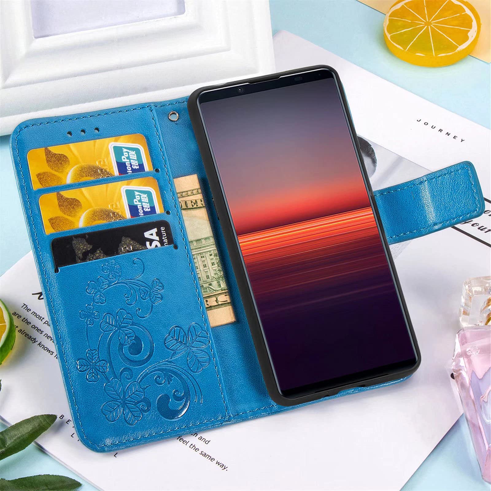 NEINEI Cover per Oppo Find X5 Lite Custodia,Premium PU