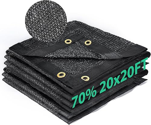 Miniatura 11 de Kesfitt Tela de sombra 40% para jardín, red resistente para el sol, lona de malla de 3 x 10 pies con material de polietileno de alta densidad