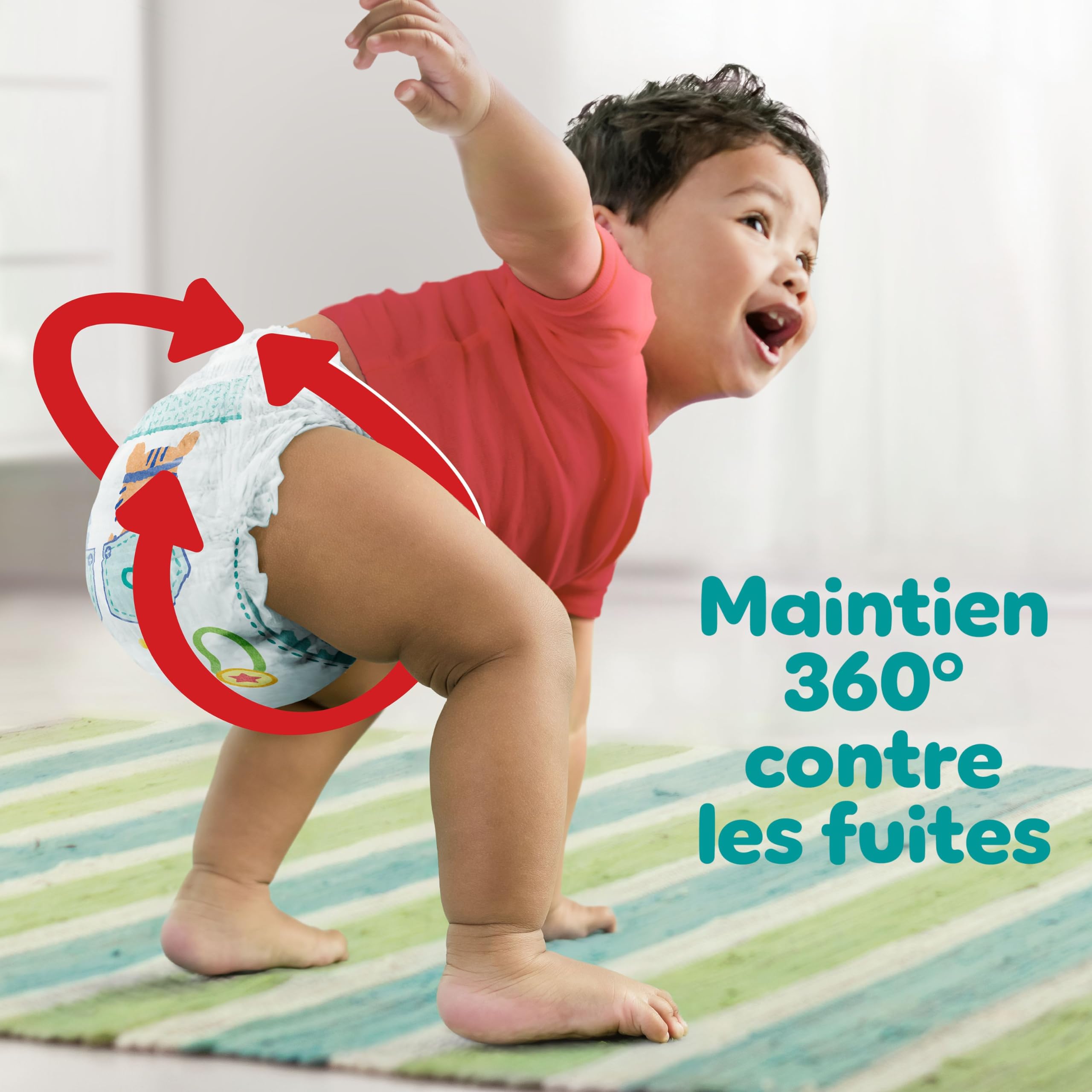 Pampers Couches-Culottes Baby-Dry, Taille 3, 192 Couches, 6kg - 11kg, Avec Une Poche Stop & Protect Pour Éviter Les Fuites À L’Arrière