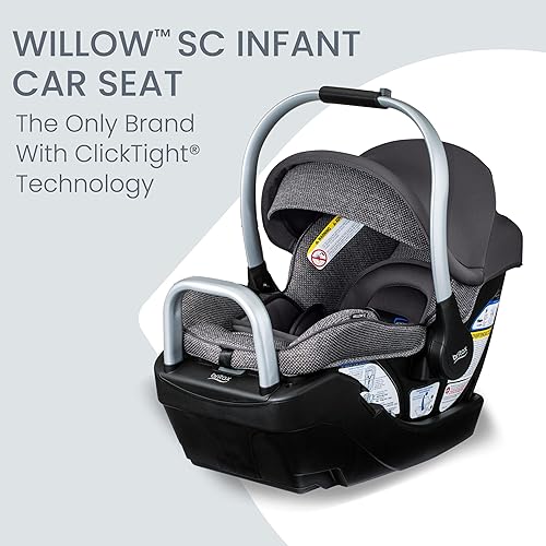 Miniatura 2 de Britax Willow SC - Asiento infantil para automóvil, asiento de automóvil orientado hacia atrás con base alpina, tecnología ClickTight, sistema