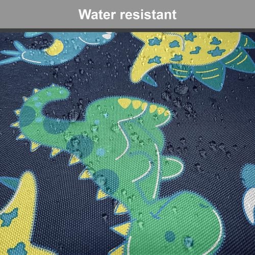 Vista 291 de Lunarable Orient - Cojín de asiento para silla, curlicues florales orientales con elementos artísticos venecianos, hojas de follaje, damasco a