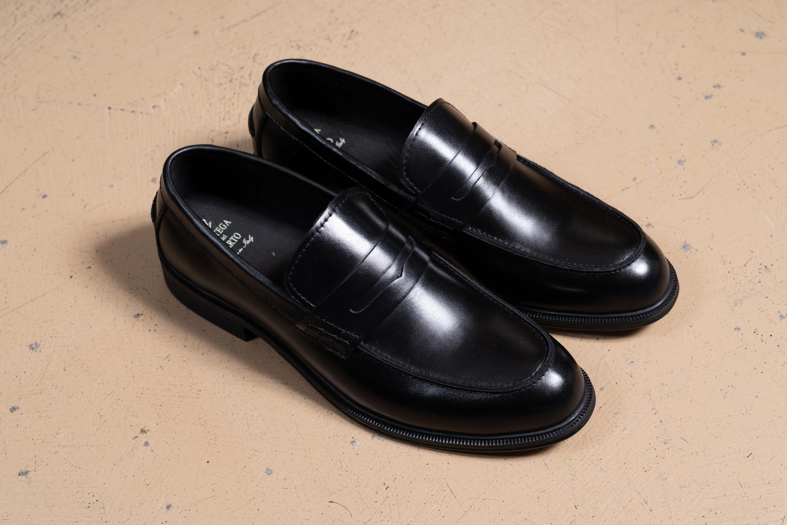 Bottega del Sarto Mocassino Saxon in Pelle Marrone con Suola in Cuoio Sartoriale, 41