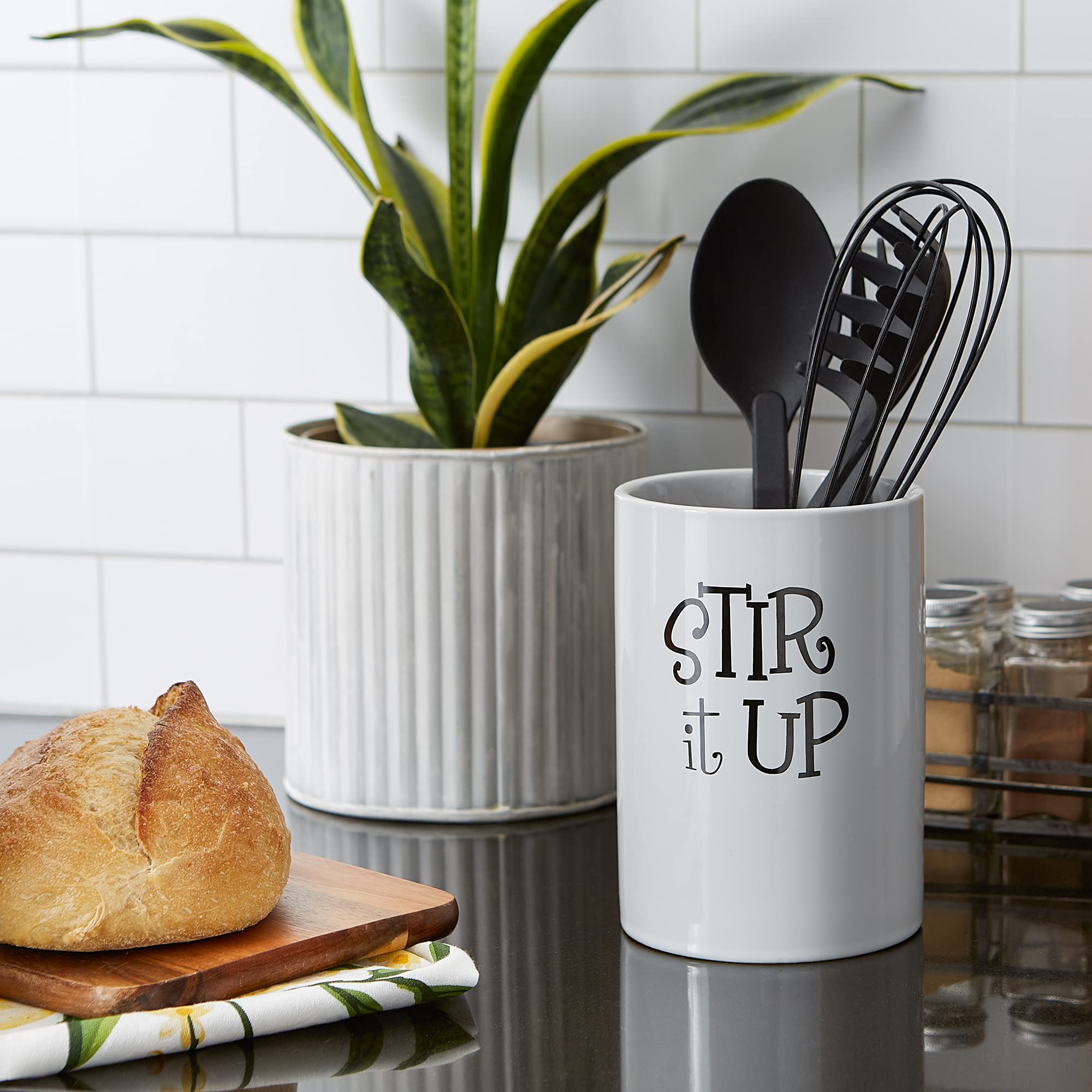 DII Kitchen Accessories Collection Utensilienhalter, Keramik, Weiß