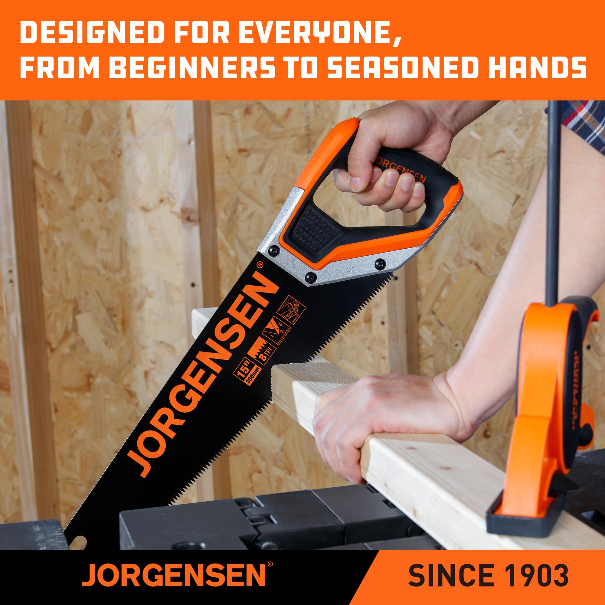 Jorgensen 15" Hand Saw - Fast Cutting -7