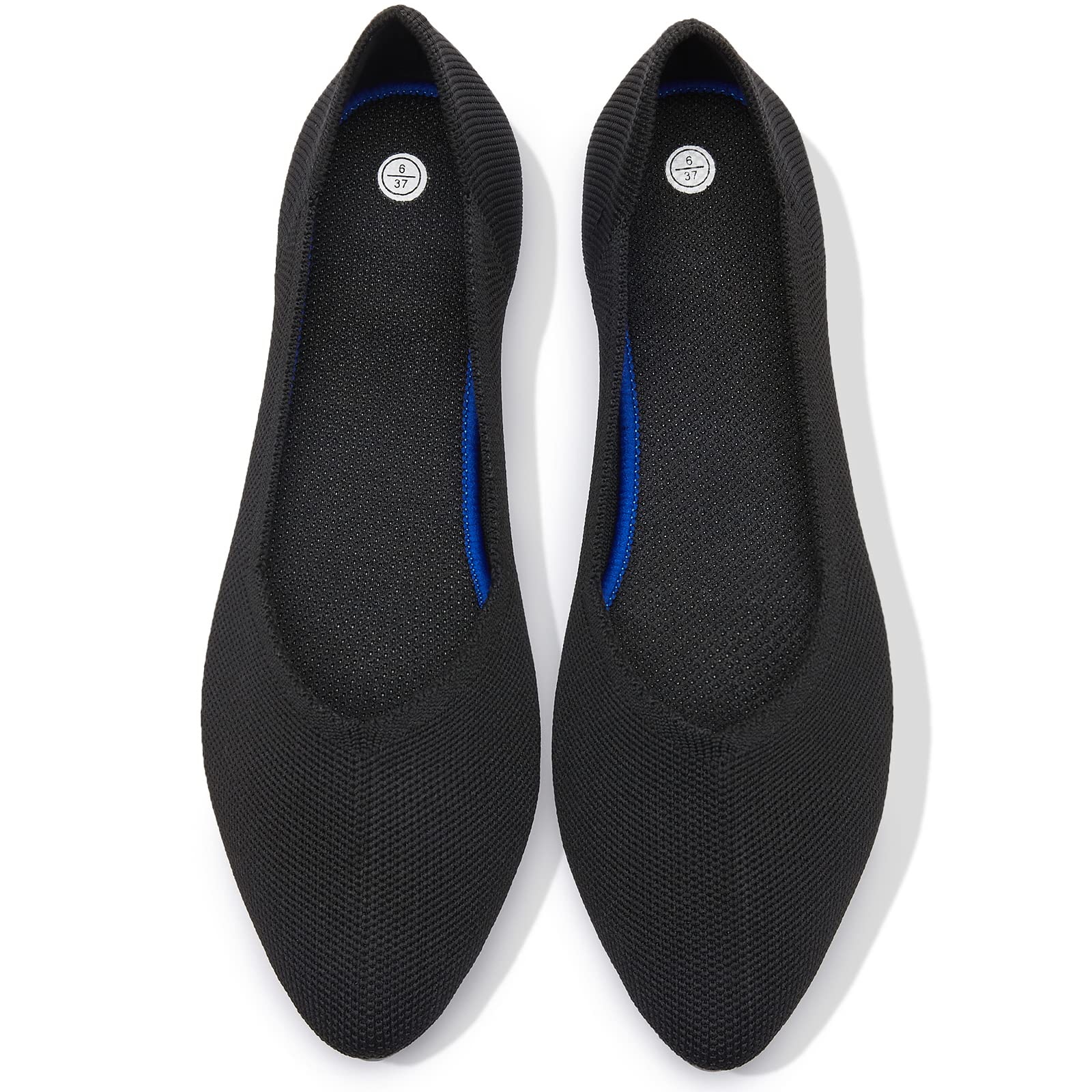 Shupua Women's Flats Black Flats Shoes Pointed Toe Ballet Flats