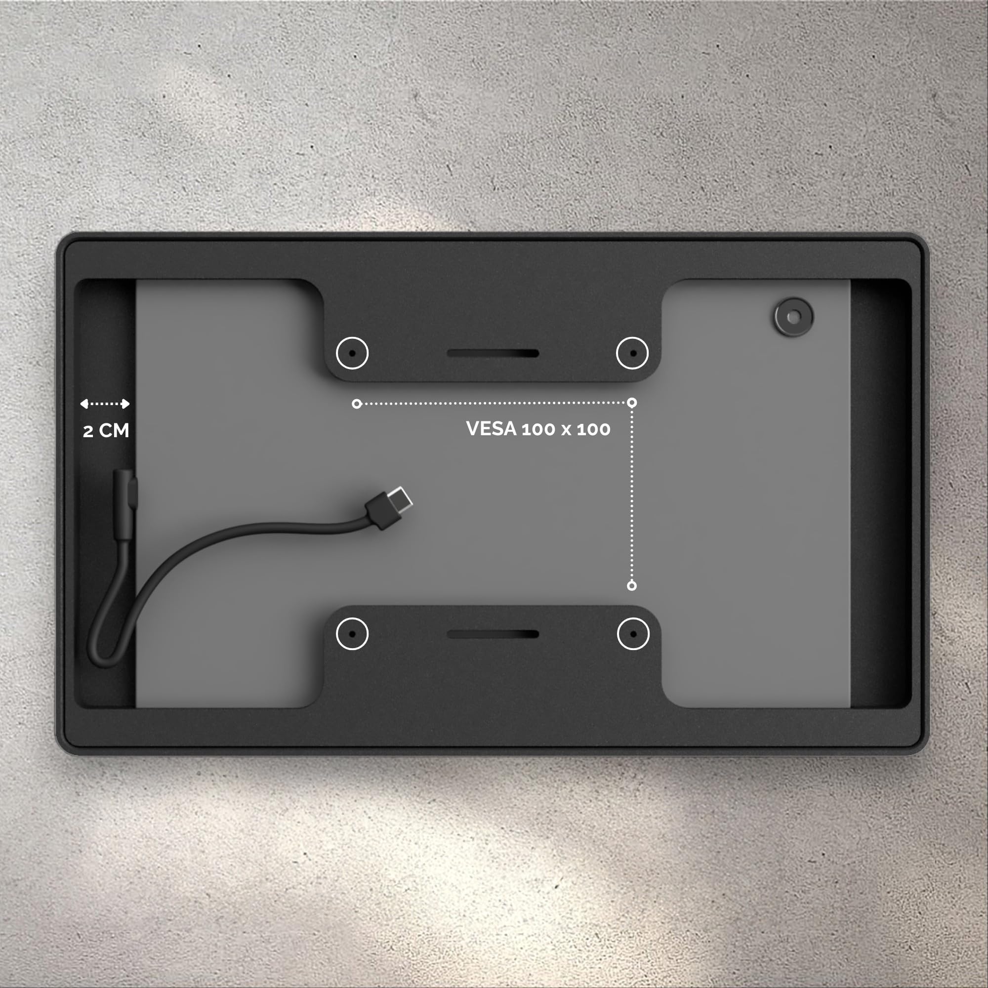 Supporto Tablet da Parete Samsung Galaxy Tab A9+ A11 Plus 11 Pollici Cornice Fissa Ultra Piatta Nero