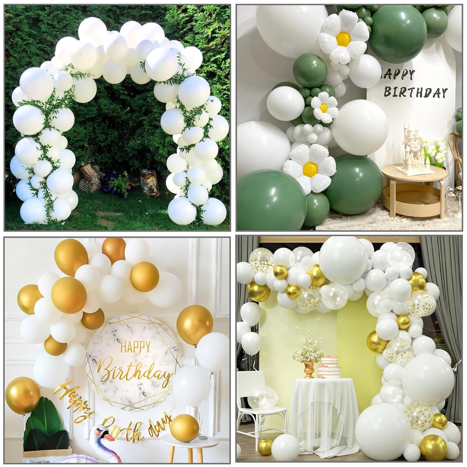 100 piezas Globos Blancos,12 Pulgadas Globos Cumpleaños Blanco,Globo de Látex para Bodas Cumpleaños Fiestas Baby Shower Graduación — view 7