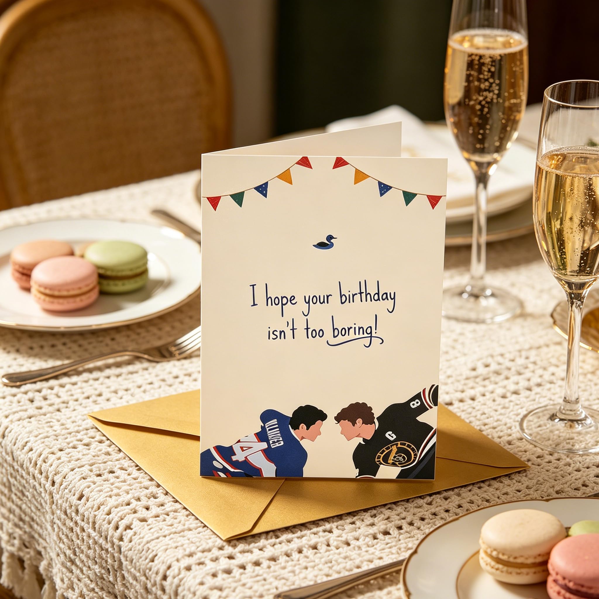 Kartka urodzinowa The Hockey Romance, Hope Your Birthday As Heated As These Rivals, Rivalry Merchandise Card (Styl B)