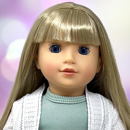 Miniatura 4 de Muñecas de 18 pulgadas con cabello suave y accesorios  Muñeca de cuerpo suave con ojos dormidos, brazos y piernas de vinilo articulables, atuendo de