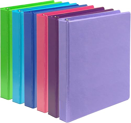 Vista 327 de Samsill Carpeta duradera de 1.5 pulgadas, fabricada en los Estados Unidos, carpeta de anillos en D, carpeta transparente personalizable, surtido