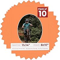 Vista 113 de Tapete de 11 x 14 pulgadas, corte biselado para fotos de 8 x 10 pulgadas, diseño de ante beige precortado, apertura de tablero ovalado, sin ácidos