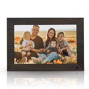 Gionar Touch WiFi Digital Photo Frame, 10 Inch IPS Touch Screen HD Display, Magnetic Stand, 16GB Storage, Motion Sensor, Auto Rotate, Share Photos and Videos via App