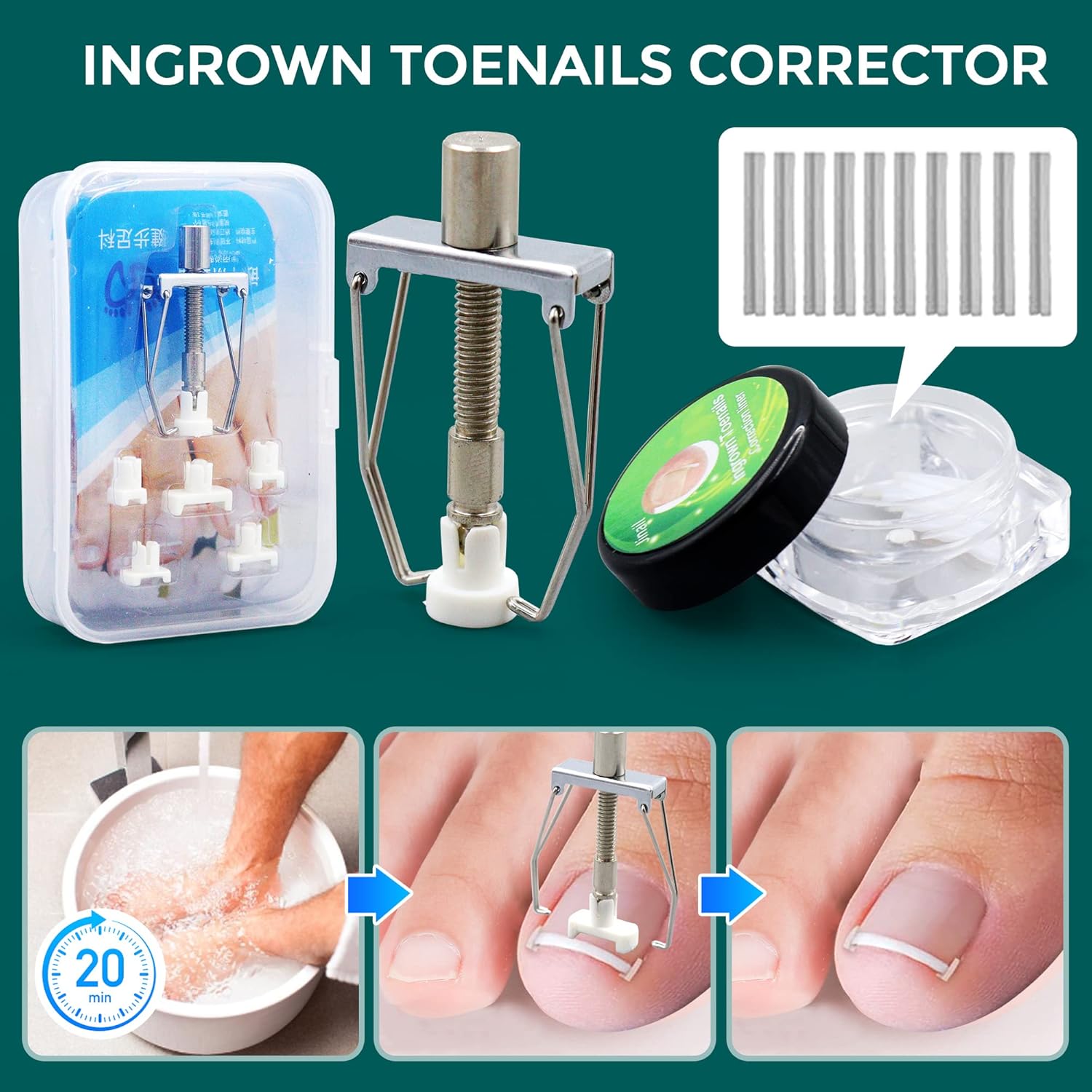 Toenail Treatment,Toenail Clippers Set for Thick & Ingrown Toenails