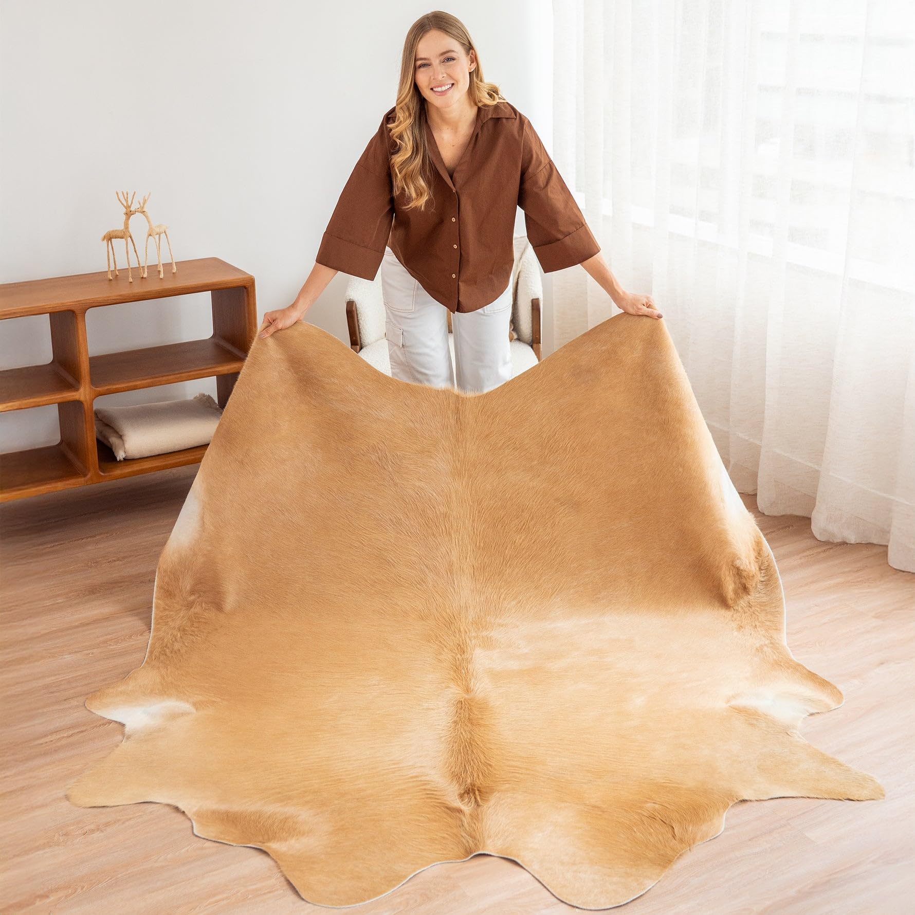Amazon.com: ecowhides 100% Genuine Brazilian Cowhide Rug, Beige