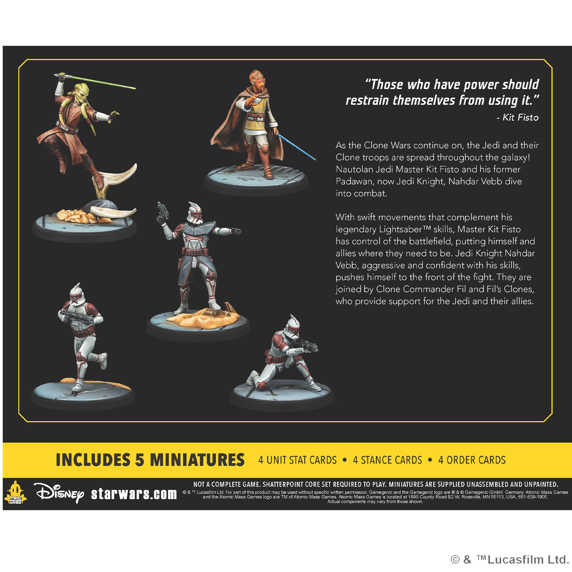 Atomic Mass Games | Star Wars Legion: Requesting Your Surrender Squad Pack | Giochi Di Miniature, Jedi E Cloni Delle Guerre Dei Cloni, 5 Miniature Da Assemblare | 2 Giocatori | 90 Minuti