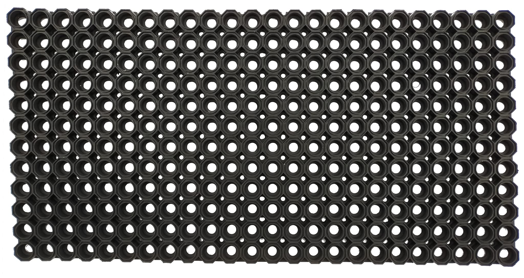 Super Strong Durchbrochene Gummi-Fußmatte | Schwarze strapazierfähige Gummimatte (100 x 75 cm)