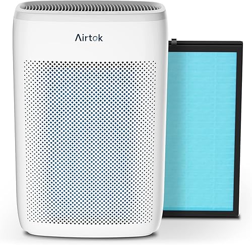 Miniatura 1 de AIRTOK Purificadores de aire Hepa para habitación grande y dormitorio de hasta 1100 pies cuadrados filtro verdadero H13 100 libre de ozono para