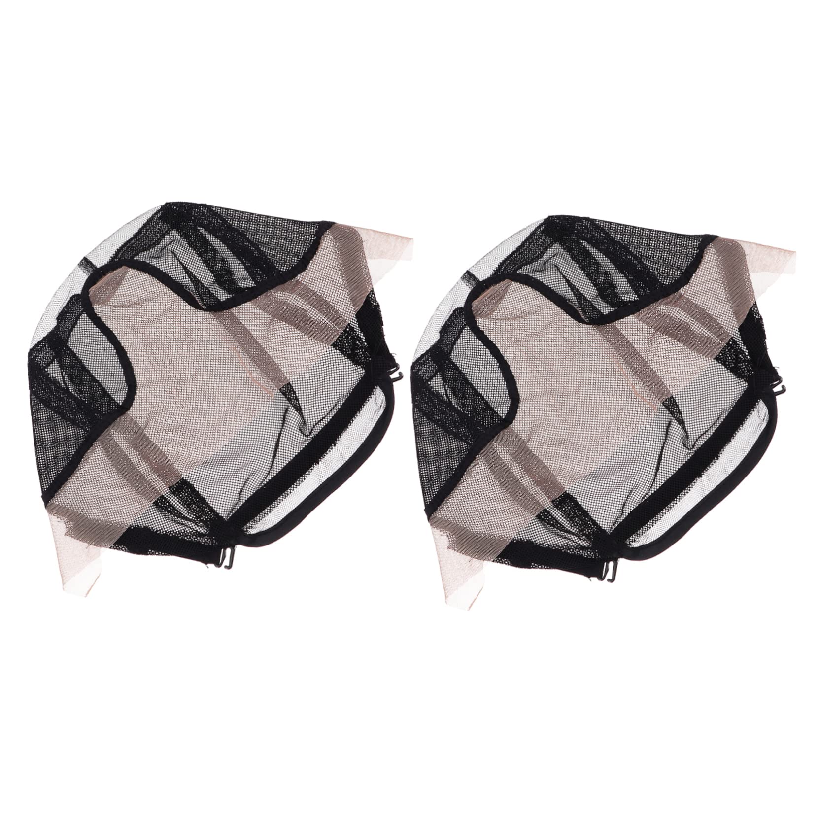 TOVINANNA Lightweight Wig Hat Creative Wig Cap 2pcs Hairdressing Wig Mesh Breathable and Sturdy Easy to Wear for Long/short Hair Black