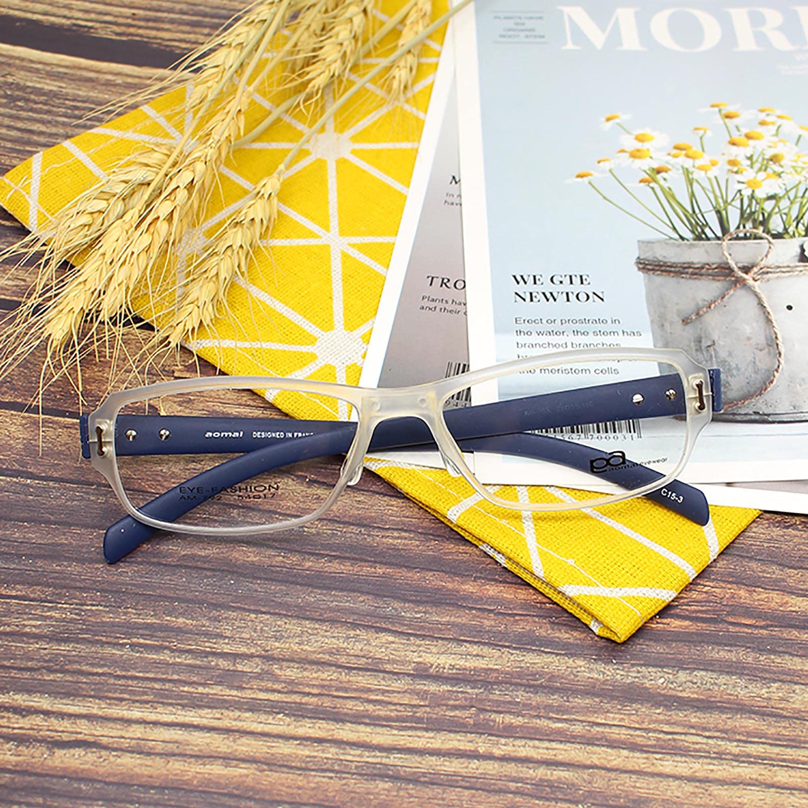 Modne okulary do czytania w stylu vintage dla mężczyzn i kobiet, prostokątne, antyrefleksyjne okulary do czytania, zawiasy sprężynowe 2.00