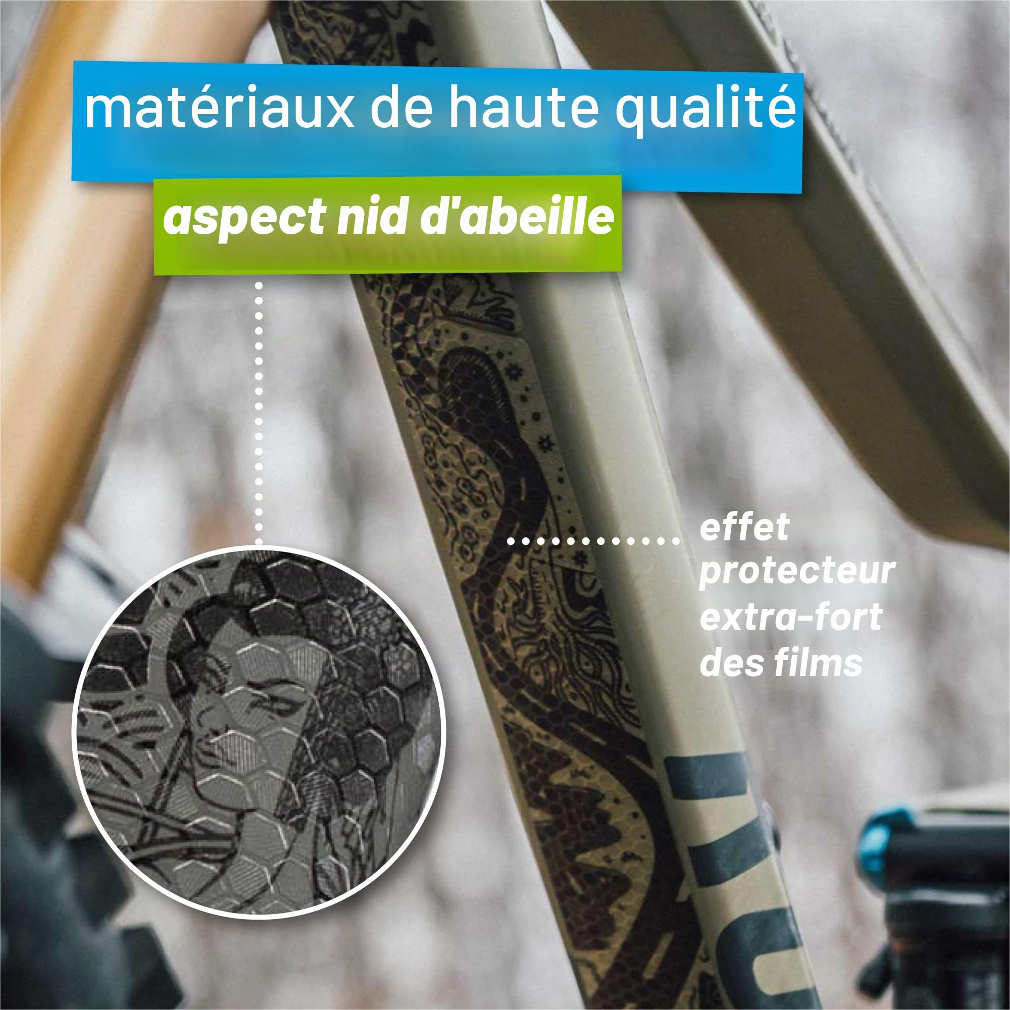 Riesel Design Frame : Tape 3000 Kit Protection Cadre vélo Mixte