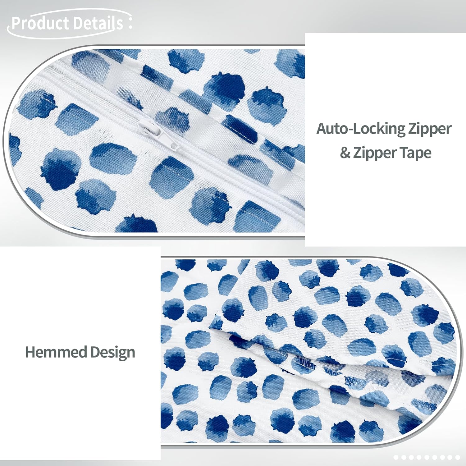 Outdoor Tablecloth 60x84 inch, Rectangle Table Cloth with Umbrella Hole and Zipper, Patio Table Covers for Spring, Summer, Party, Backyard, Picnic, BBQs, Brush Blue