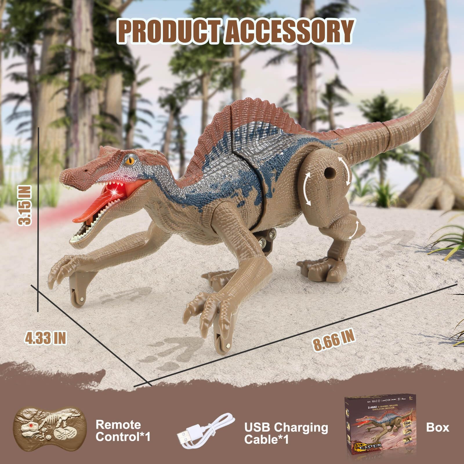 Aooess Juguetes Juguetes y accesorios teledirigidos Animales Dinosaurio teledirigido