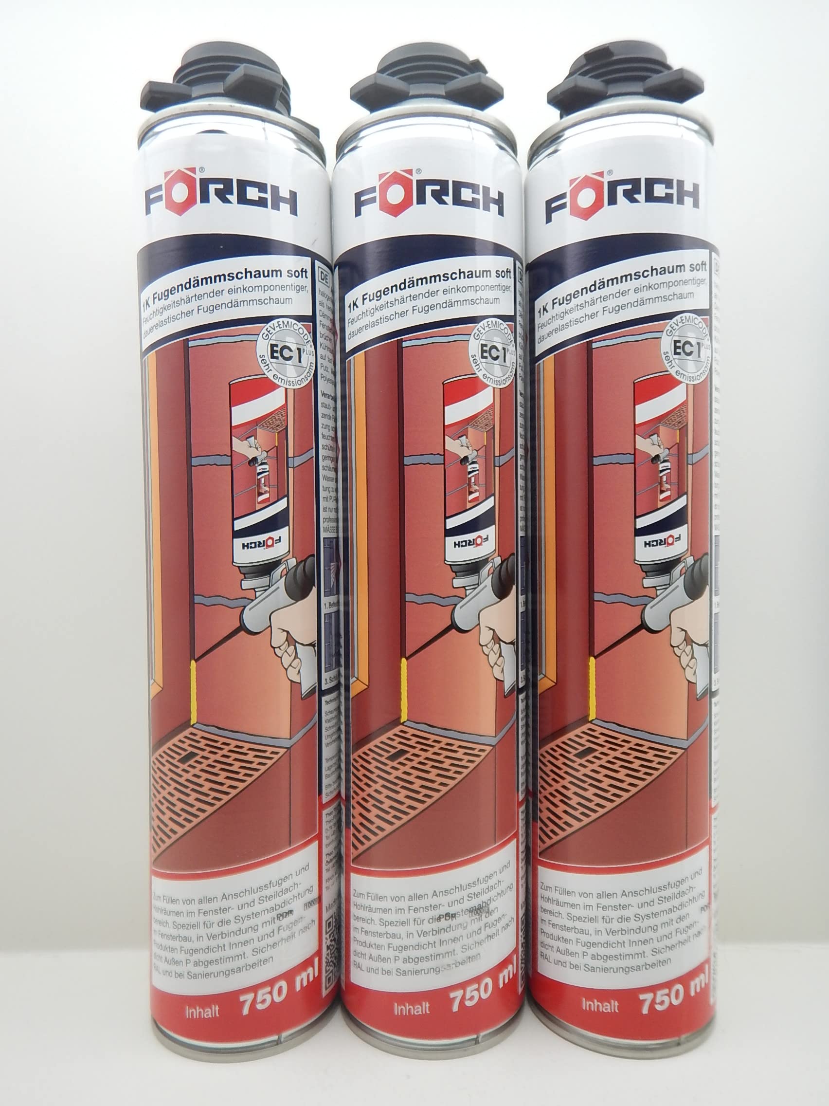 BAUSCHAUM SCHAUM MONTAGESCHAUM FUGENDÄMMSCHAUM SOFT FENSTER TÜREN 750ml (3)