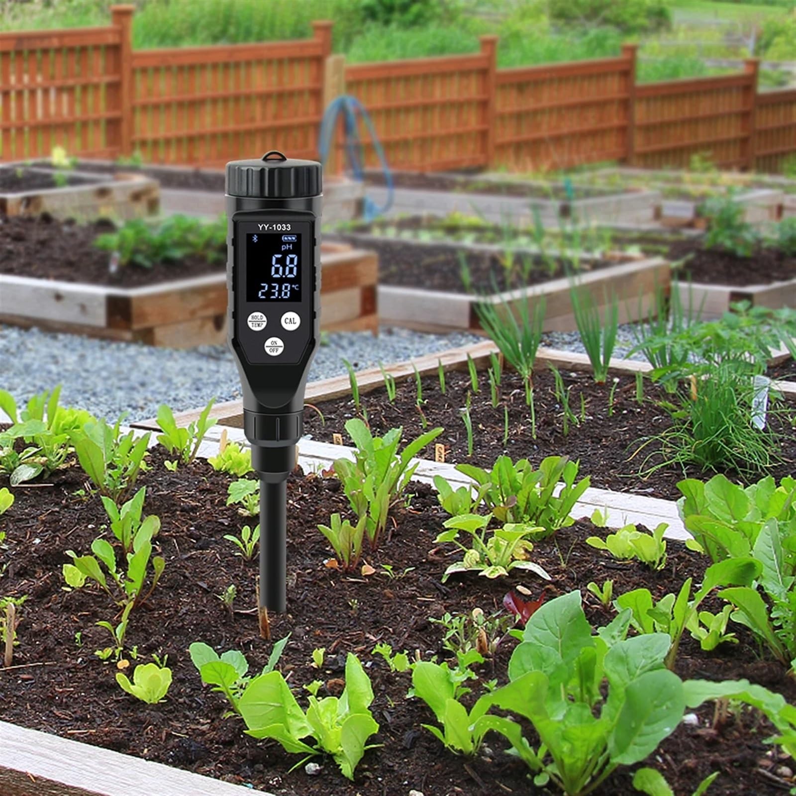 Smart Boden PH TEMP Meter YY-1033 Garten Topfpflanzen Säure Datenlogger Monitor for Obstgarten Begrünung Farmen