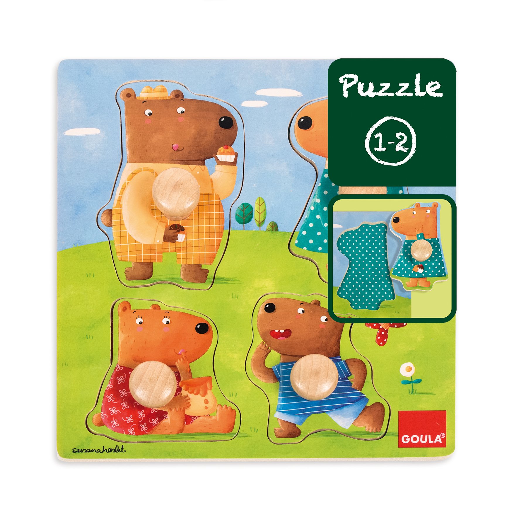 Holzpuzzle Bärenfamilie