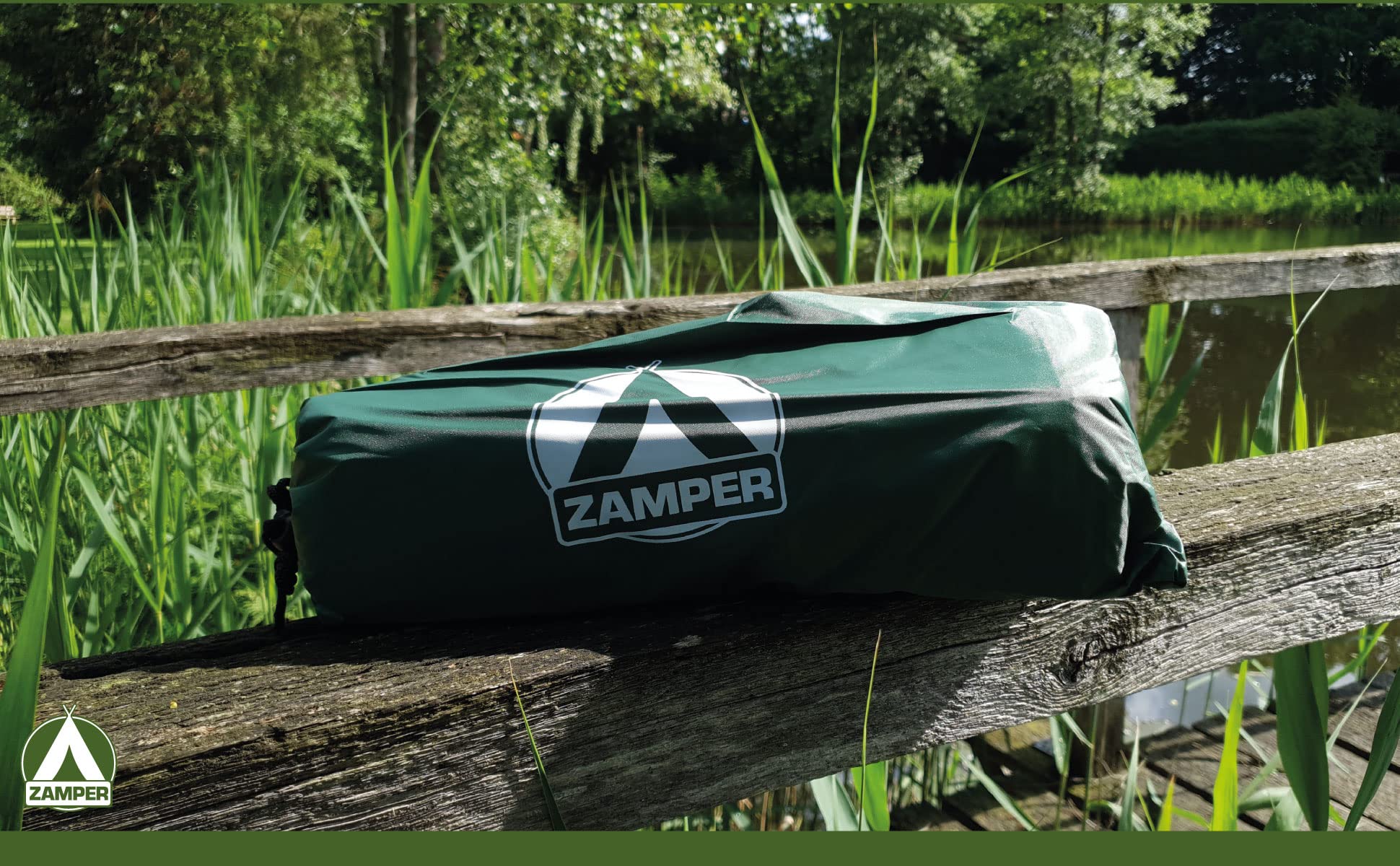 Zamper Tarp Tent Tarp 10' x 10' Waterproof Canopy Cover Camping Sun Shade Sail UV Protection, Also Suitable for Outdoor and Beach (Green) Everything Else