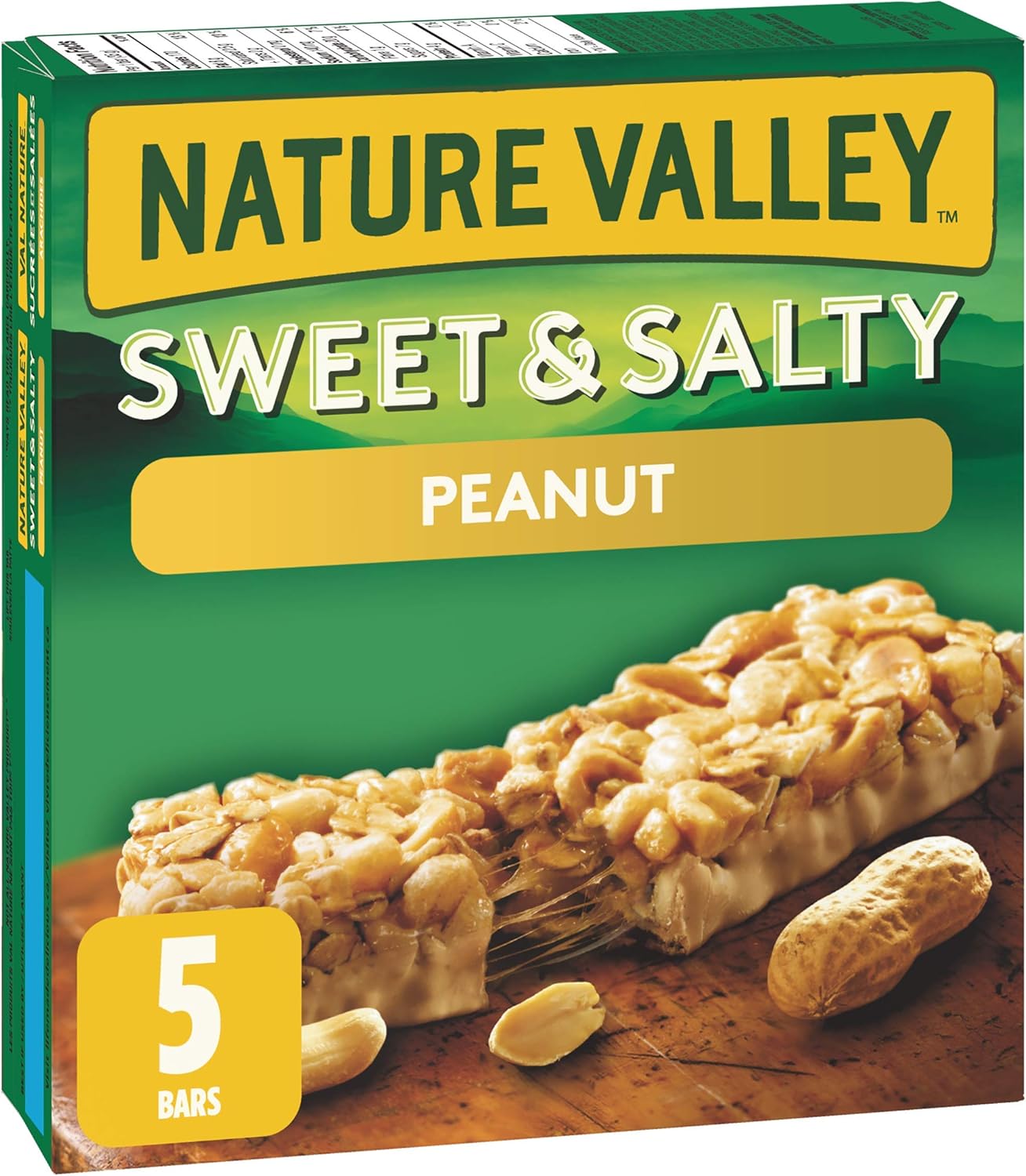 NATURE VALLEY Sweet and Salty Peanut, 5Count Granola Bars, 175 Gram