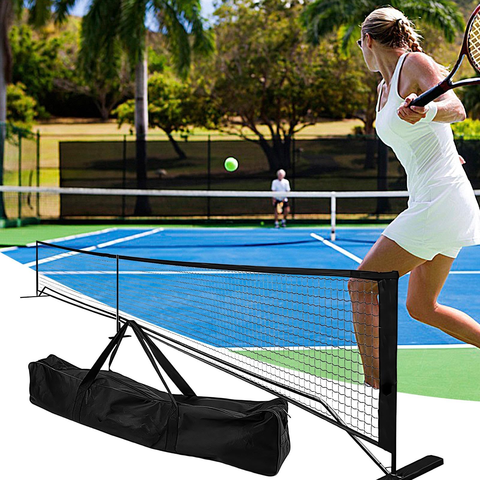 Rete da Allenamento Pickleball Set Allenamento Portatile Smontabile da 6,7 | Rete Multiuso Tennis Calcio Per Esterno, Interno, , Giardino Privato e Cortile