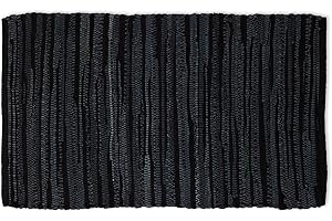 Handwoven Black Small Rug for a Cozy Touch